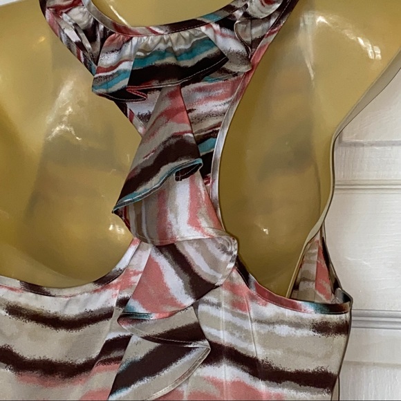 Violet + Claire racerback tank top w/ ruffle Sz S - Picture 4 of 5